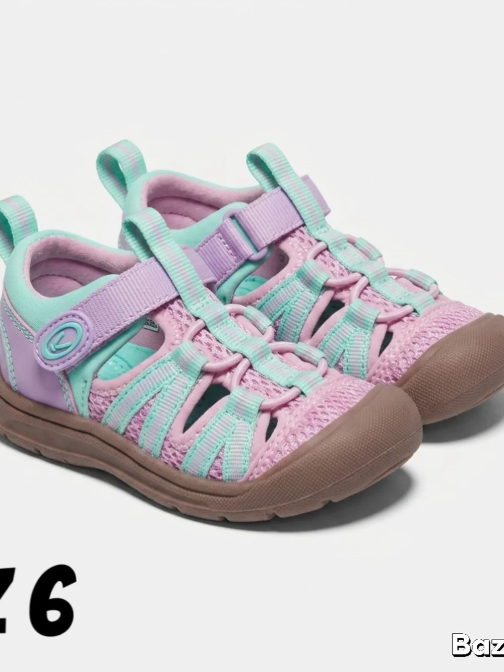 Kids Pink & Mint Closed-Toe Sandals
